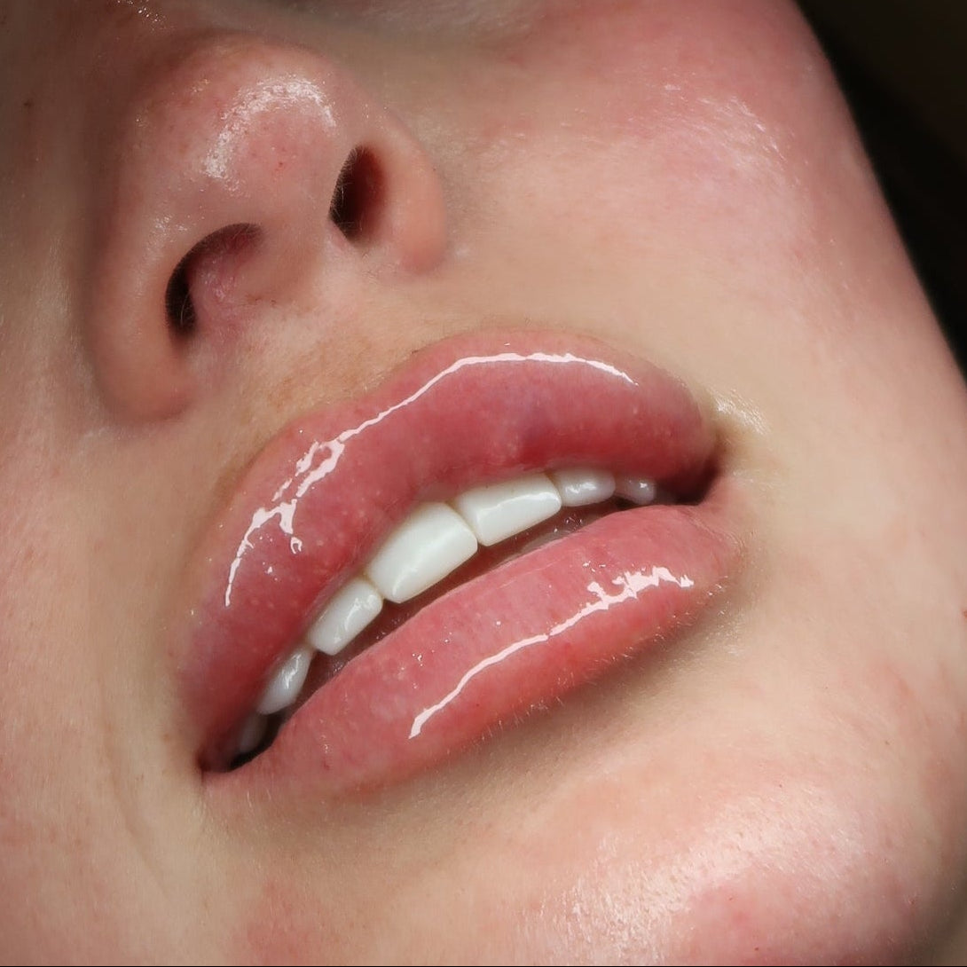 Close-up of a person's face with a blurred background